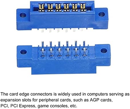 MECCANIXITY Card Edge Connector Синьото гнездо 12-Пинов стъпка 3,96 мм за печатни платки, Arcade, Опаковки от 2