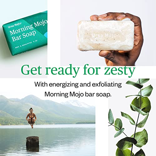 Естественият сапун Ursa Major | Morning Mojo Soap Bar | Отшелушивающее сапун с мента, эвкалиптом и розмарин|,