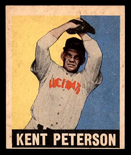 1948 Лист № 42 ЧЕРЕН Кент Питърсън Синсинати Редс (Бейзболна картичка) (Черната шапка) ТНА Редс