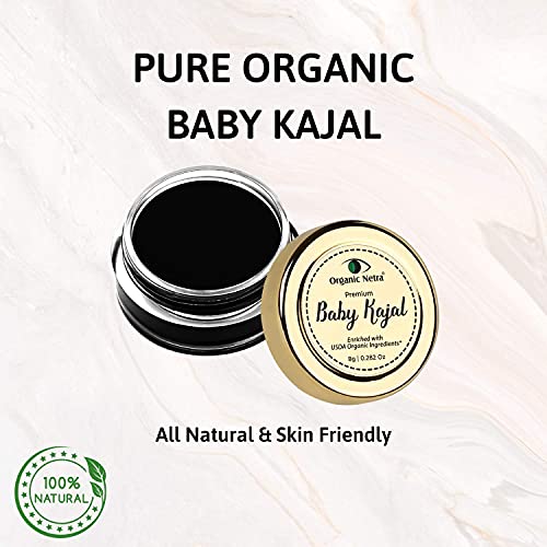 M. P. Organic Netra Baby Kajal - Натурален, Обогатен с органични съставки, сертифицирани от Министерството на селското