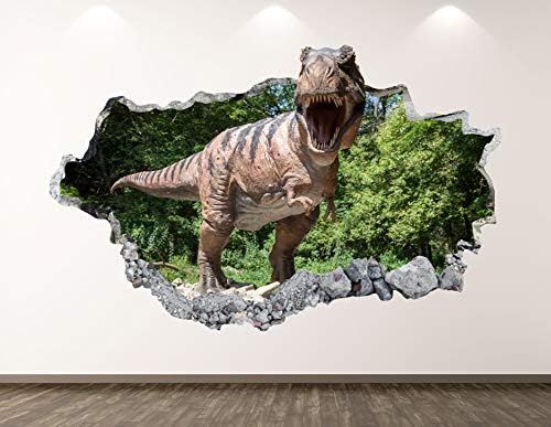 Западна Планина Динозавър тиранозавър рекс Стикер За стена, Арт Декор на 3D Възлага на Стикера с Животни Плакат