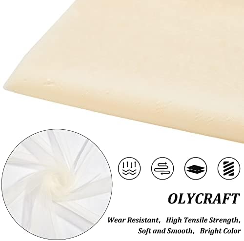 OLYCRAFT 79x63 Пшенични Тюлевые Тъкан Прозрачен Шифон са нагънати в Кърпа Марлевая Окото Лента Тюл за Подарък Опаковки САМ Шевни
