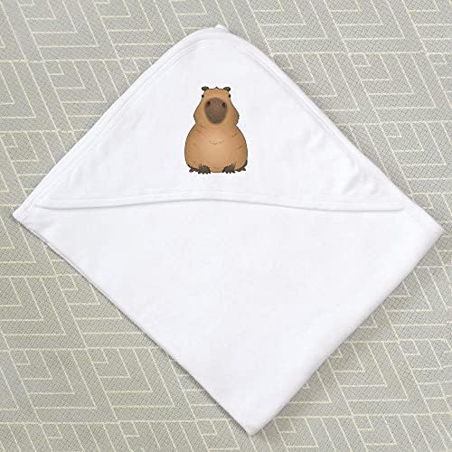 Бебешка хавлиена кърпа с качулка Azeeda 'Grumpy Capybara' (HT00021110)