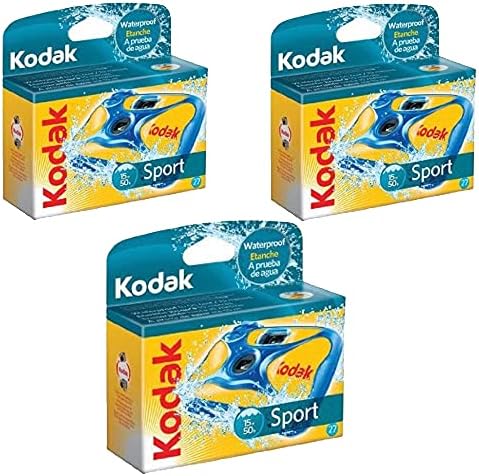 Подводен фотоапарат Kodak Sport еднократна употреба с 800-високоскоростен филм с 27 експозиции (3 опаковки)