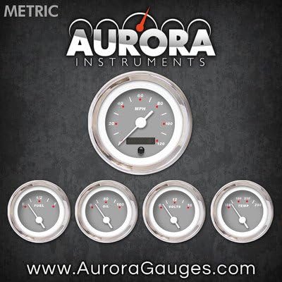 Набор от метрични инструменти Aurora Instruments 4639 Modern Rodder Gray 5-Ти калибър (бели реколта игла, хром