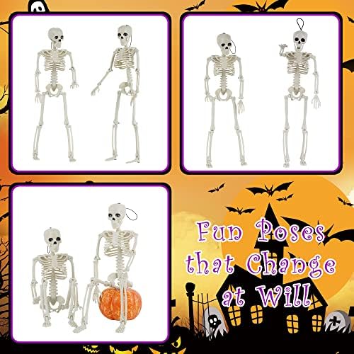 Скелети на Хелоуин, Декорация във формата на Череп на Хелоуин, Реалистични Изкуствени Човешки Скелети с Подвижни