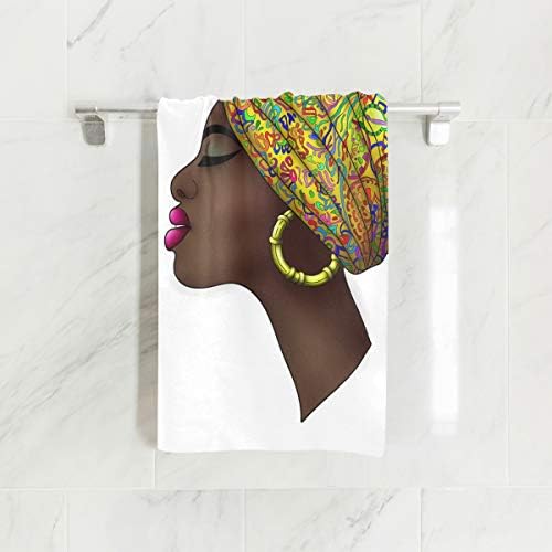Sinestour African Woman-01 Кърпи за ръце за Баня с Декоративни Кърпи за ръце за Гости Многофункционална за фитнес