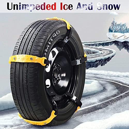 Вериги за сняг YUNNUO за кола, 5 бр., Вериги за сняг за гуми, Универсални Регулируеми Вериги за защита на гумите от Спешна
