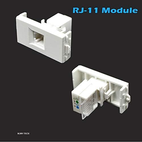 Стенни панела с 2 приставки RJ11 + HDMI, Телефонни конектори Cat3 Keystone Jack/Plug Монтиране на стена, на Капака на панела