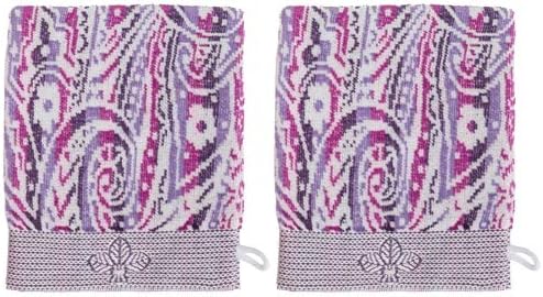 Рукавица за баня France Luxe Body Във френски стил, 2 опаковки - Fleur Lilac Multi/Розов