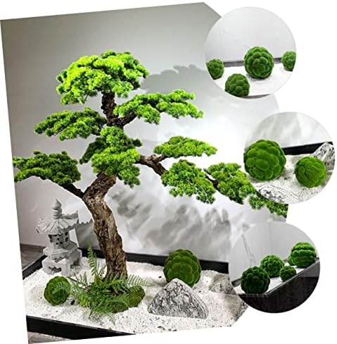 BESPORTBLE 2 елемента Изкуствени Artificiales Decorativas para Sala Зелени Топки, Покрити с Камъни Изкуствени Перли, Пълнител