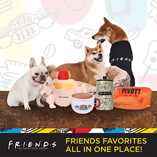 Каишка за кучета Friends the TV Show Iconic Graphics, 6 Фута (72 инча) | Симпатична Черна Каишка за кучета Лесно се прикрепя