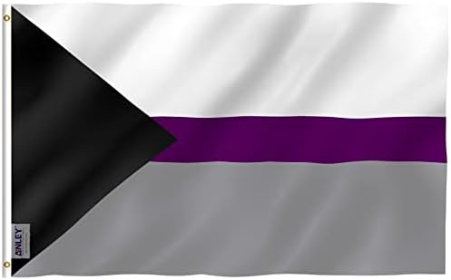 Демиромантический флаг Гордост Anley Fly Breeze размер 3x5 фута - Ярък цвят и защита от избледняване - Платно надмощие