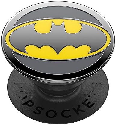 PopSockets: Тампон със сменен покрив за телефони и таблети - Емайла на Batman & PopGrip за MagSafe: Дръжка и поставка за мобилни телефони и покривала, се отстранява и се движи, сменяе