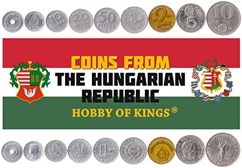 8 Монети от Унгария | Колекция унгарски монети 1 2 5 10 20 50 100 200 Форинтов | В обращение 1992-2011 | Голяма