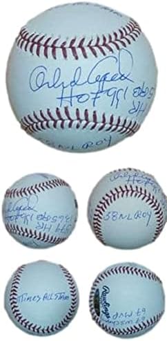 Орландо Сепеда с Автограф от San Francisco Giants OML Статистика бейзбол 7 JSA 10846 - Бейзболни топки с автографи
