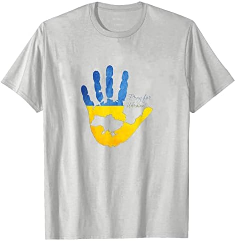 LOOKAA Украйна Тениски за Мъже и Жени с Принтом Спрете войната, Когато Основният лихвен Риза с Къс Ръкав