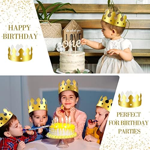 200 Бр Златни Хартиени Корони на Едро Златна Принцеса, Крал, Короната на Вечерта Шапки за Деца, Възрастни Украса За Рожден