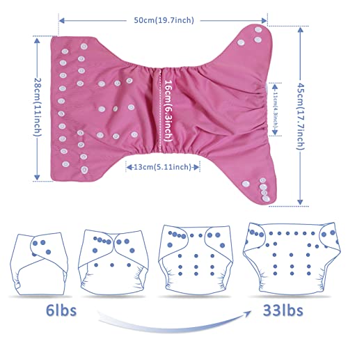 Текстилен Пелена TDIAPERS Моющийся за многократна употреба, Един Размерът се Регулира за бебето, 1 Пелена и 2