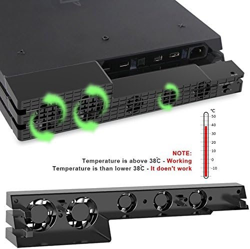 USB-Охлаждащ вентилатор Megadream PS4 Pro, Външна система за охлаждане Super Turbo с 5 Вентилатори и USB кабел