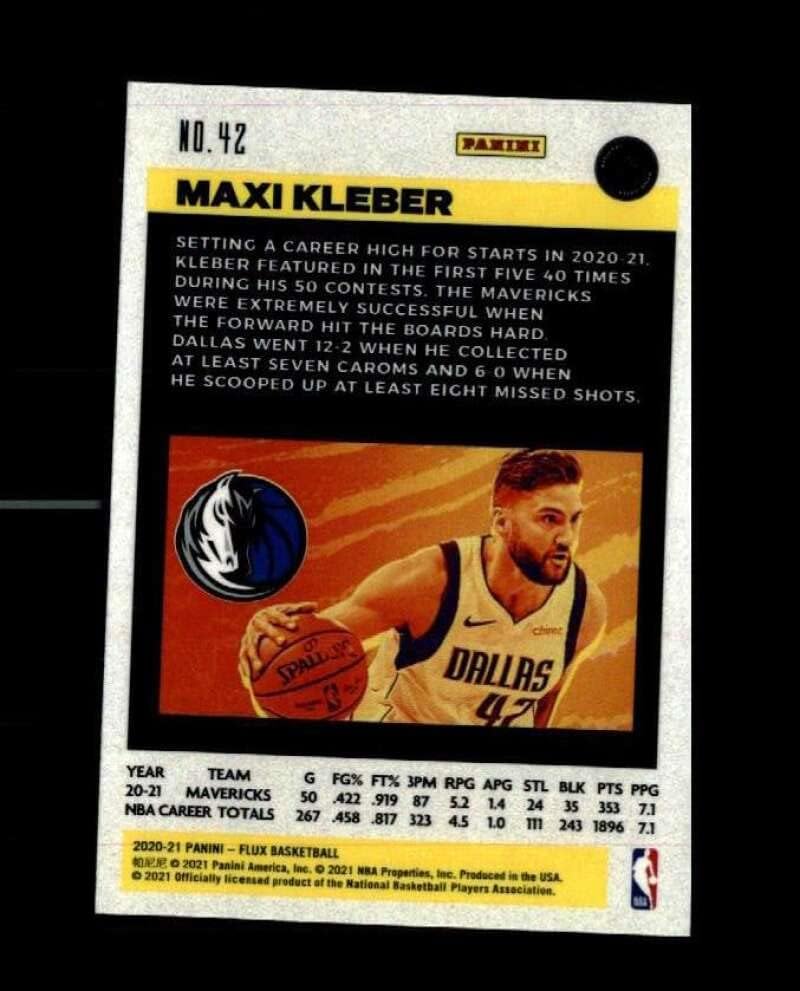 2020-21 Панини Флюс 42 Макси Kleber на Далас Маверикс Баскетболно Търговска картичка НБА