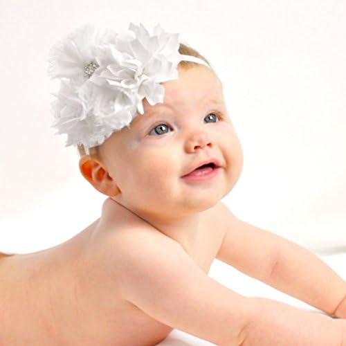 Превръзка на главата Ми Lello от изтъркан плат с флорални модел за новородени, така и за момичета-деца, еластичен сив