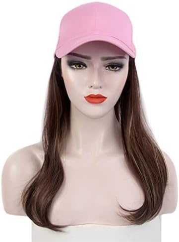 Модерни дамски шапки HOUKAI, шапки за коса, розови шапки, перуки, дълги къдрава кафява, перуки, шапки