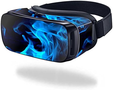 Кожата MightySkins е Съвместим с Samsung Gear VR (Оригинал) Корица амбалажна Стикер Скинове Blue Flames