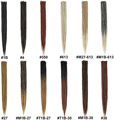 Пълнители Дредов 24 30 кичура коса, Синтетични Расти За изграждане, Възли на една Кука в стил Реге, Изкуствени Светли
