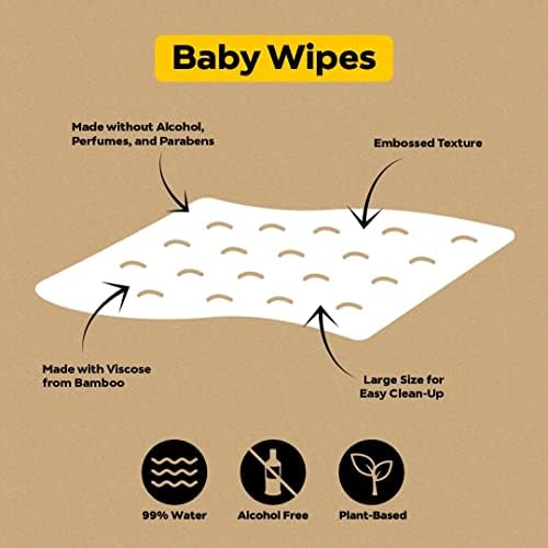 Бебешки Пелени от вискоза DYPER от Бамбук Размер 3 + 10 Опаковки Мокри Кърпички | Естествени съставки|, Изработени