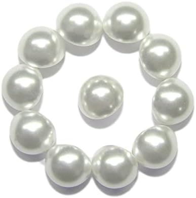 Сватбени копчета buttonMode Купол от изкуствени перли с метални линия отзад Включват 11 копчета размер 8 мм (12