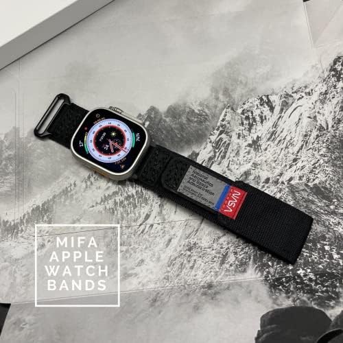 Съвместим с каишка на Apple Watch, лицензиран НАСА Трайни спортни каишка от найлон кожа с плетени линия за iWatch 42 мм/44