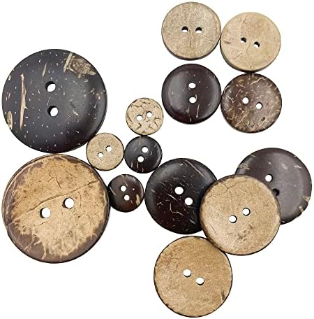 Натурална Кора от кокосов орех Копчета с 2 Дупки Шевни Принадлежности Декоративни Копчета (35 мм) PT2088