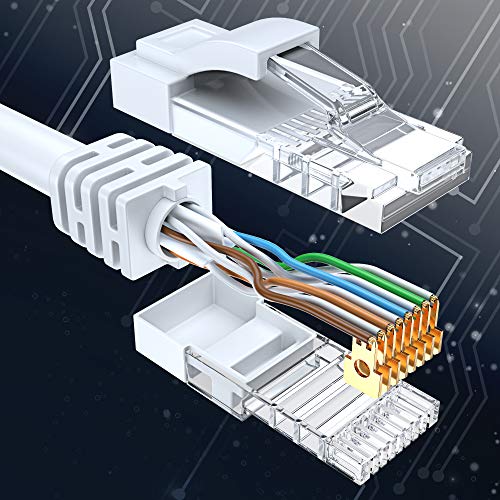Ethernet кабел Maximm Cat 6 20 Метра, Чиста Мед, Cat6 Кабел (2 комплекта), Кабел за локална мрежа, интернет-кабел