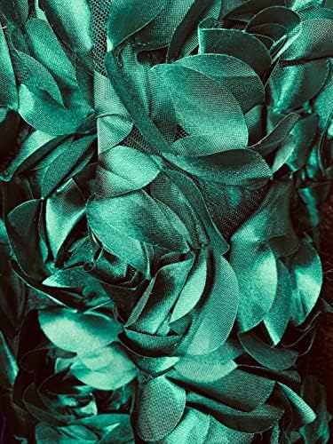 Маки Хънтър Зелена 3D Цвете Изход от полиэстерового Сатен върху Вкара тъкан by The Yard - 10057
