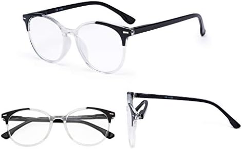 GUD Женски Кръгли Очила за четене 4 Двойки от Големи Очила за Четене за Жени