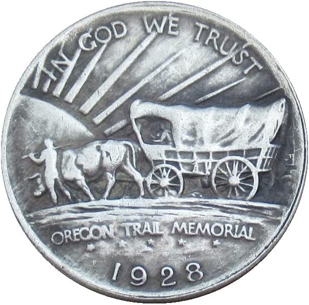 Възпоменателна Монета в Полдоллара САЩ 1928 Г., Чуждестранна Копие, сребърно покритие
