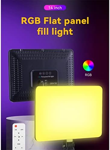 MXIAOXIA RGB Видеостудийные осветителни тела Led лампа с плоска плоча Статив 360 ° Пълноцветен Димиране Дистанционно управление