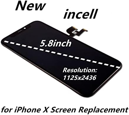 за iPhone X Подмяна на екрана 5,8-инчов Сензорен дисплей, дигитайзер в Събирането на Екрана Съвместим с iPhone X Подмяна