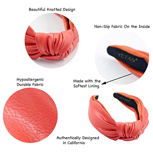 Оранжеви ленти YETASI за жени уникално изработени от нескользящего материали за вашия комфорт. Кожена orange превръзка