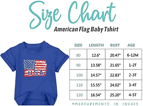 Детска Тениска с Американския Флаг, САЩ, 4 юли, Тениска в Патриотичен Ивица със Звездите, Ризи с Къс Ръкав, Ден на Независимостта,