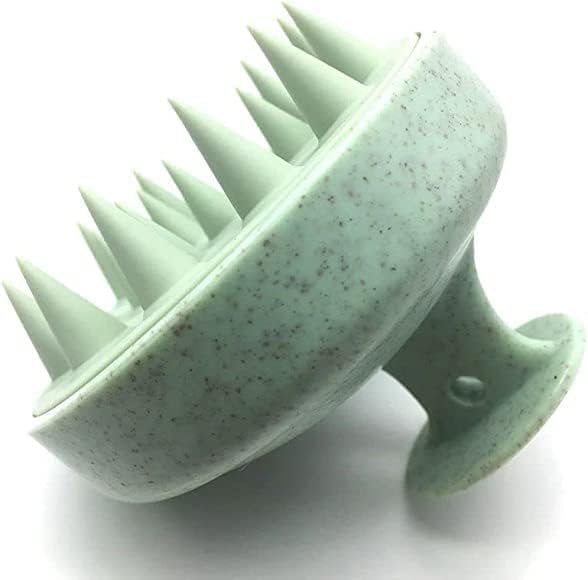 Четка-шампоан-масажор за кожата на главата W& C Sapphire (Зелен), Отшелушивающее средство от пърхот и за растеж на