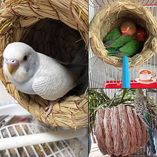 кэтсон слама човек bird ' s Nest От Естествени Влакна Птичья Клетка, Къщичка за птици, Убежище за Папагали,