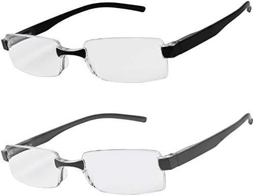 Очила за четене Success Eyewear, комплект от 2 Ультралегких очила за четене без рамки, Комфортни очила за четене за