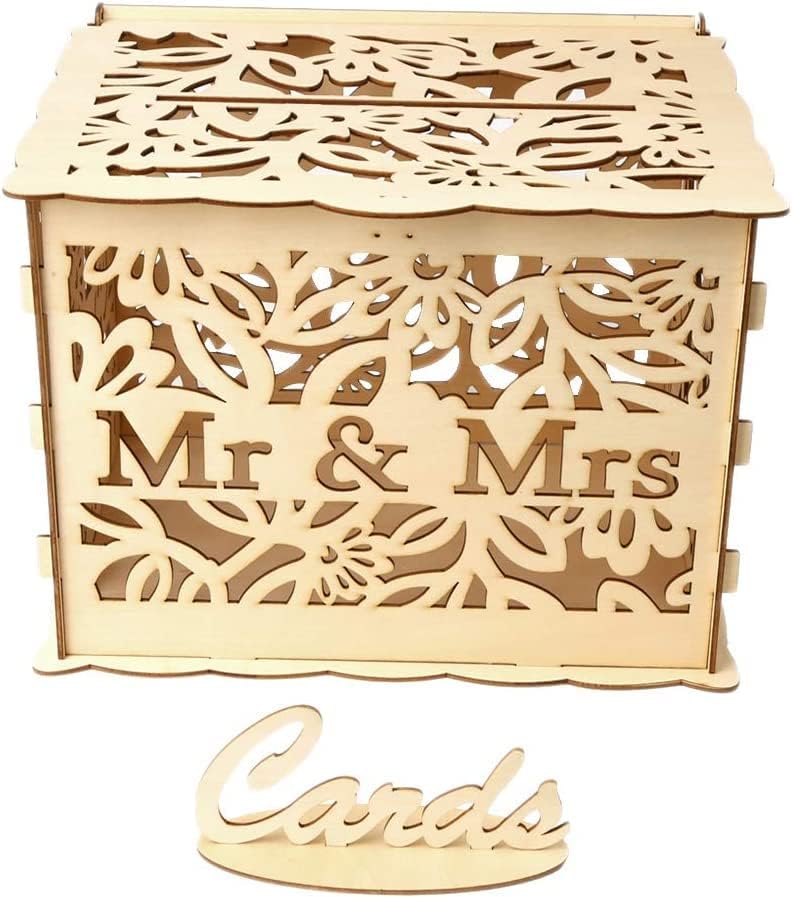 Кутия сватбен подарък Кутия Сватбен подарък с държач за съхранение на ключове Скоростна Любовни Пръстени Подаръчни
