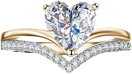 2023 Нов Пръстен С Кристали във формата на Любов, диамантен Пръстен, Пръстен с Любов, Елегантна Геометрично Пръстен