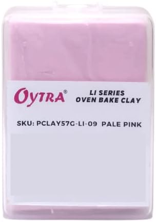 Oytra 2 Унции Бледо Розова полимерна глина LI серия за печене на фурна за производство на бижута и миниатюри