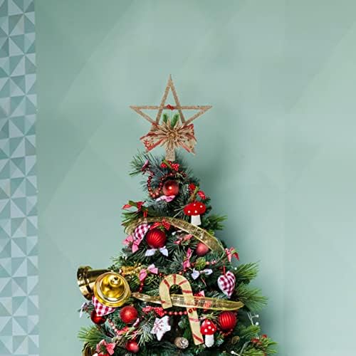 PRETYZOOM Коледна Украса Звезда Коледно Дърво Topper Коледно Дърво Topper Звезда Блестящо Дърво-Звезда за Украса на Коледната