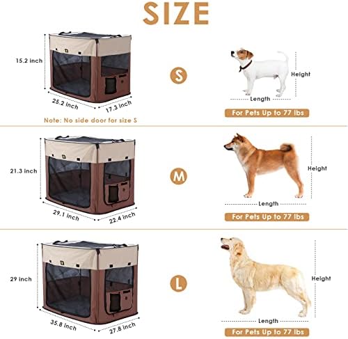 Сгъваема Кутия за кучета Преносим Кутия за пътуване за кучета, Сгъваеми Развъдници и кутии за малки Кучета Мек Двупосочен
