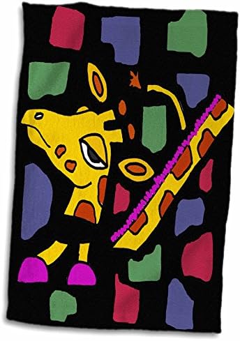 3dRose Всички Усмихнати Художествени Жирафи - Забавен Абстрактен фигура във формата на Жираф, Оригинал - Кърпи (twl-196095-3)